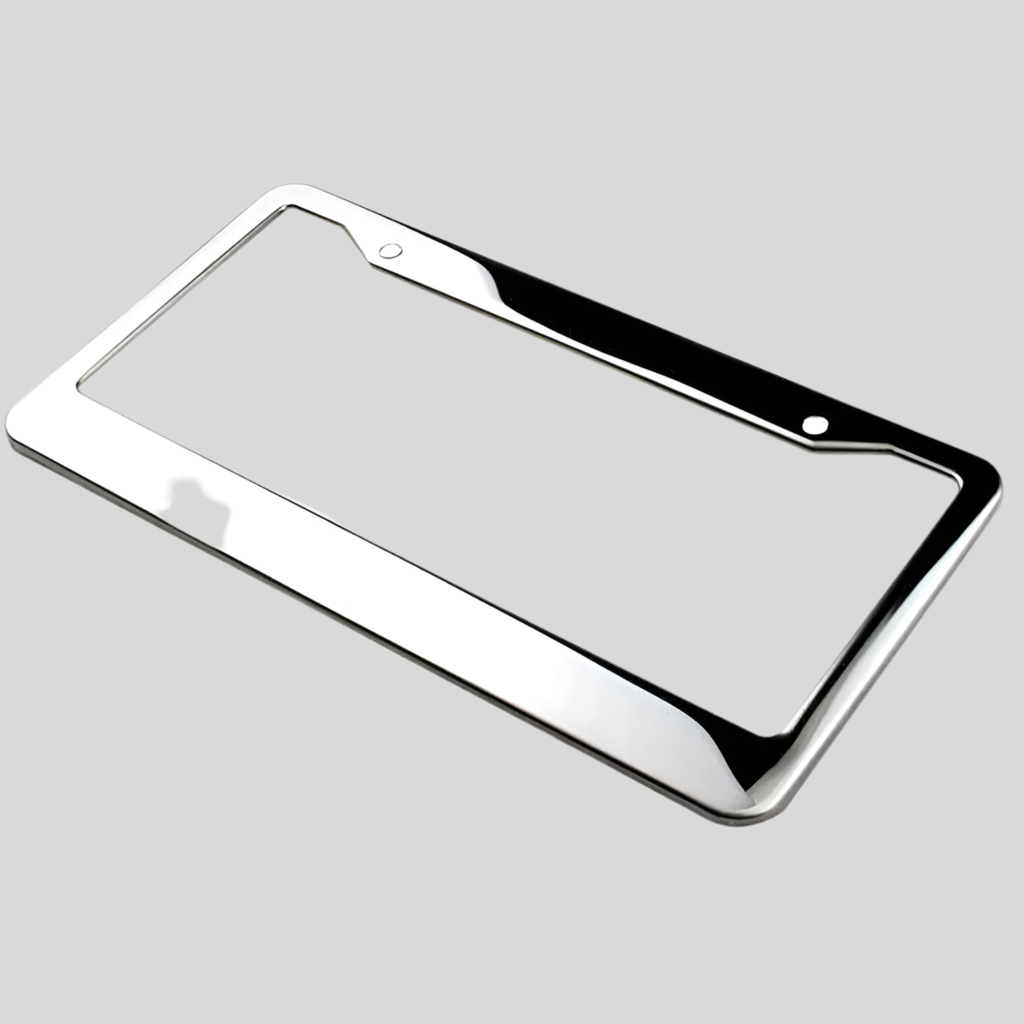 1pc Chrome Stainless License Plate Frame