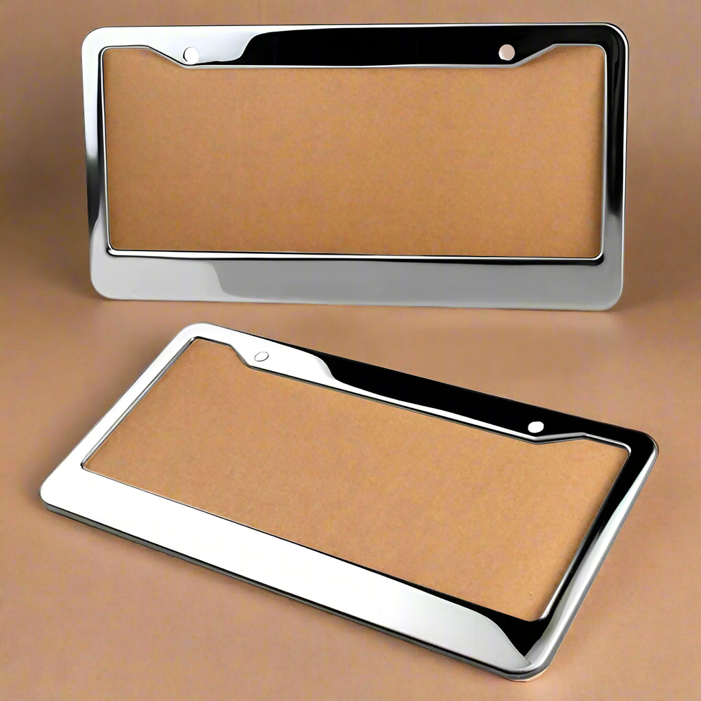 1pc Chrome Stainless License Plate Frame