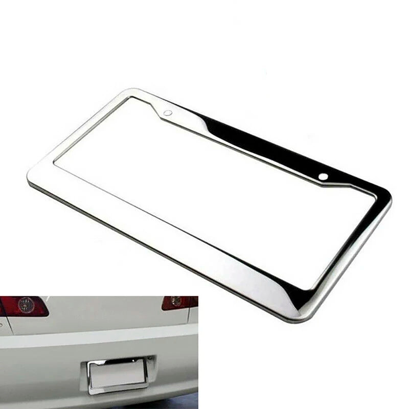 1pc Chrome Stainless License Plate Frame