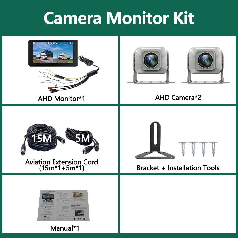 7 Inch Alarm Vehicle DVR Camera Monitor System