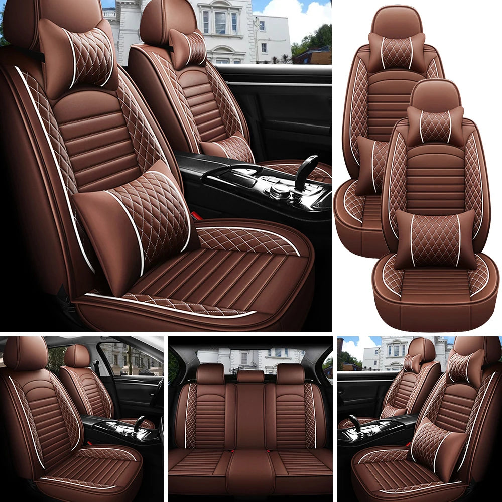5-Seats PU Leather Car Seat Covers