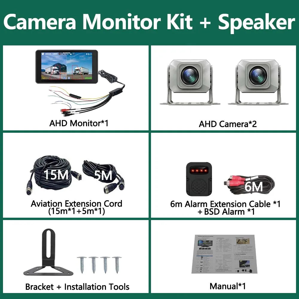 7 Inch Alarm Vehicle DVR Camera Monitor System