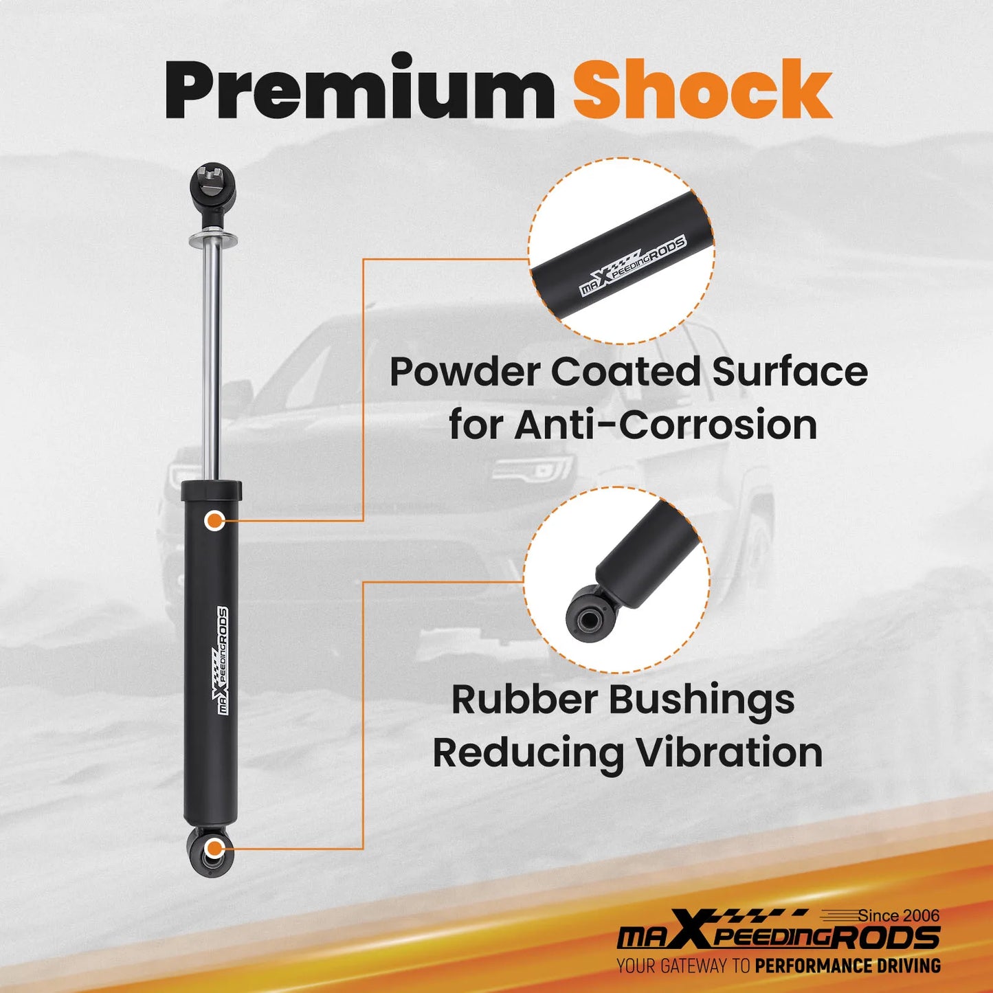 4” Lift Kit with Shock Absorbers – Fits Jeep Wrangler TJ 4WD (2003-2006)