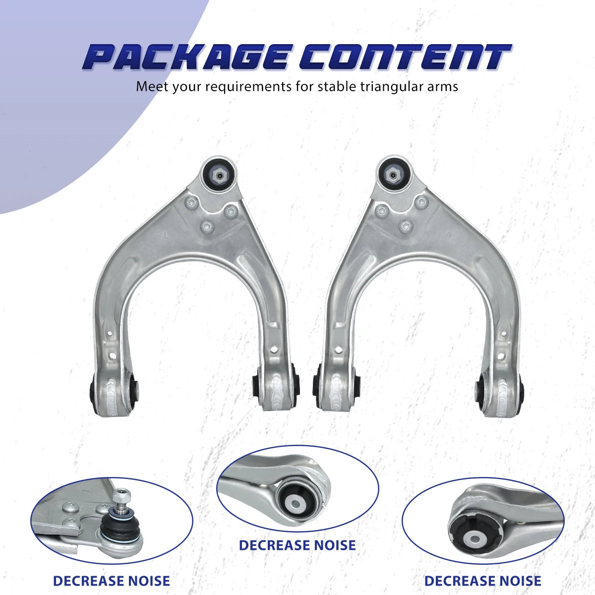 Front Lower & Upper Control Arm with Ball Joint 12-Piece Set for Mercedes-Benz W211 CLS550 CLS63 AMG E320 E55 E63 2003-2009