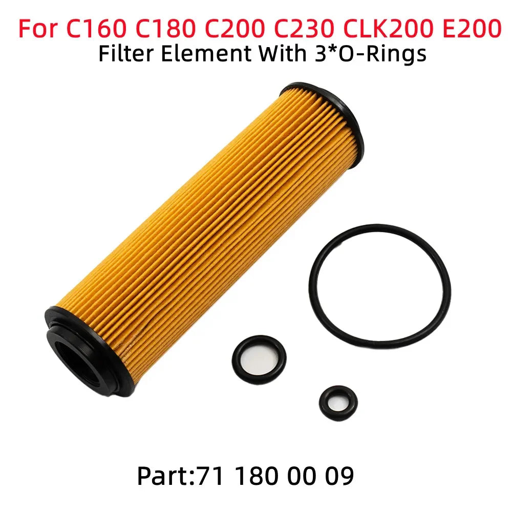 4-Piece Engine Oil Filter Element Kit – for Mercedes-Benz C160, C180, C200, C230, CLK200, E200