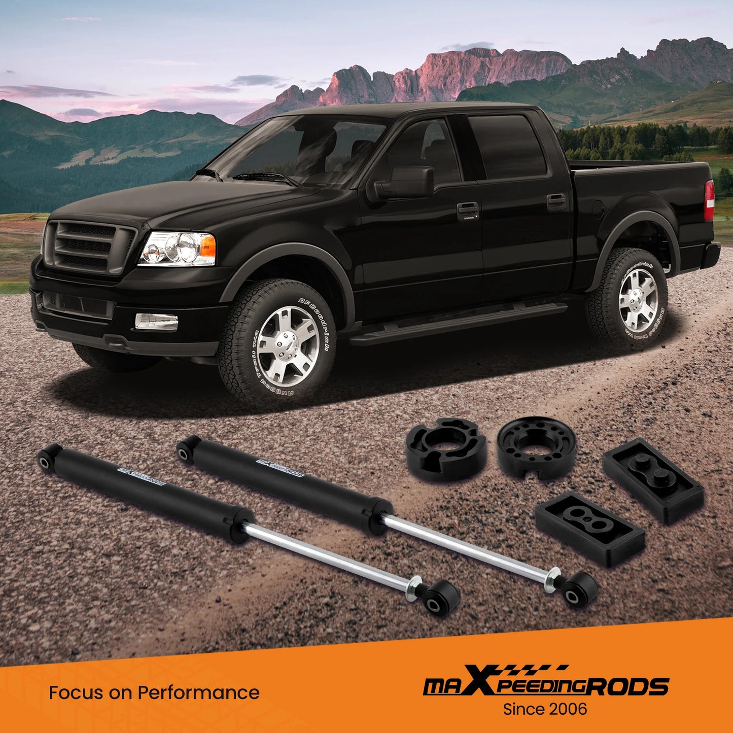2.5" 2 1/2" Suspension Lift Kit Shocks For Ford
