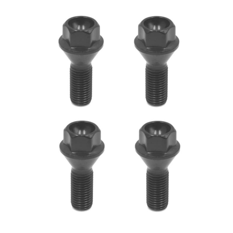 4Pcs Black Wheel Bolt Lug Nuts – For BMW E30, E36, E46, E60, E90