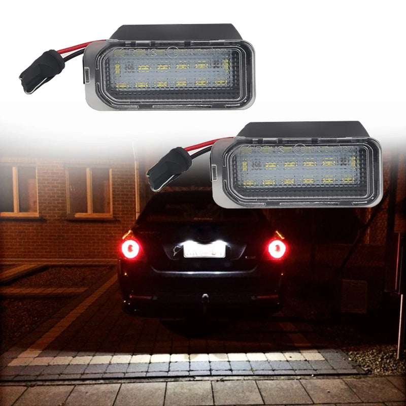 LED License Plate Lights – White LED Lamps for Ford Fiesta JA8, Focus DA3 5D & Jaguar