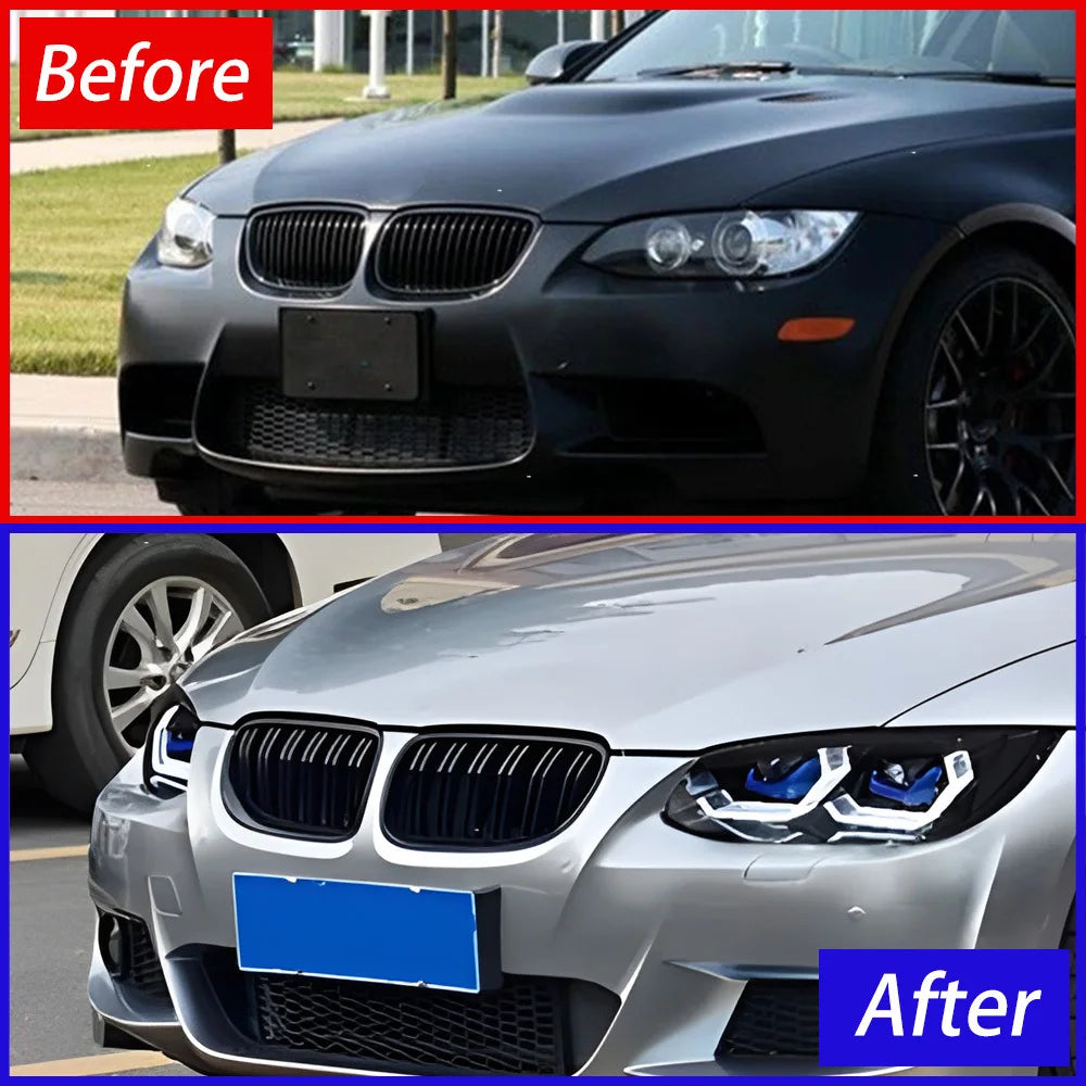 LED Auto Headlight Assembly for BMW 3 Series E92/E93 320i 325i M3 (2007-2010) – Projector Lens with Startup Effect