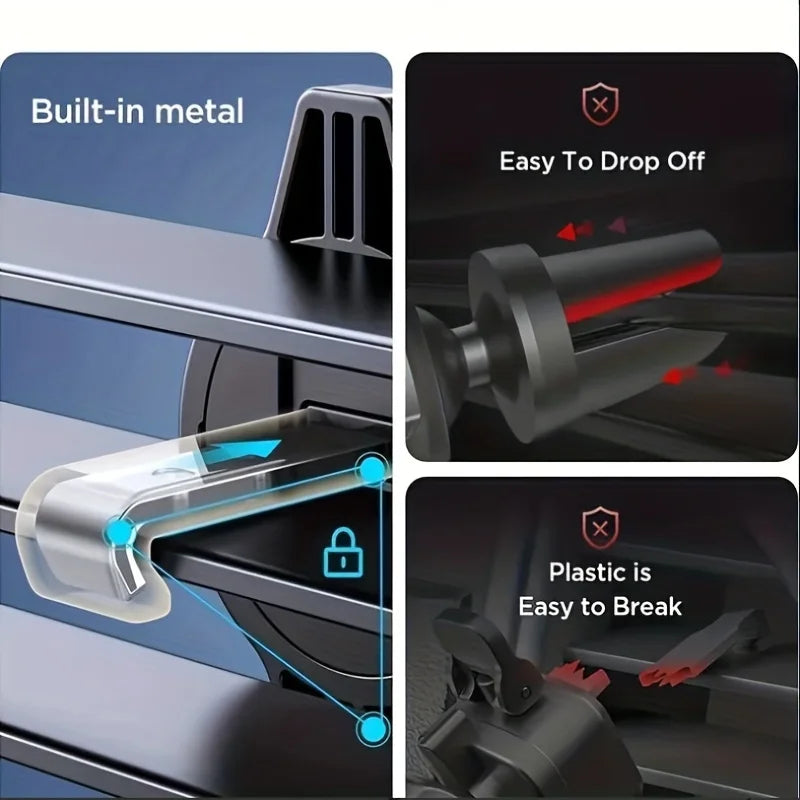 Car Phone Holder Air Vent Clip – 360° Adjustable, Secure Mount