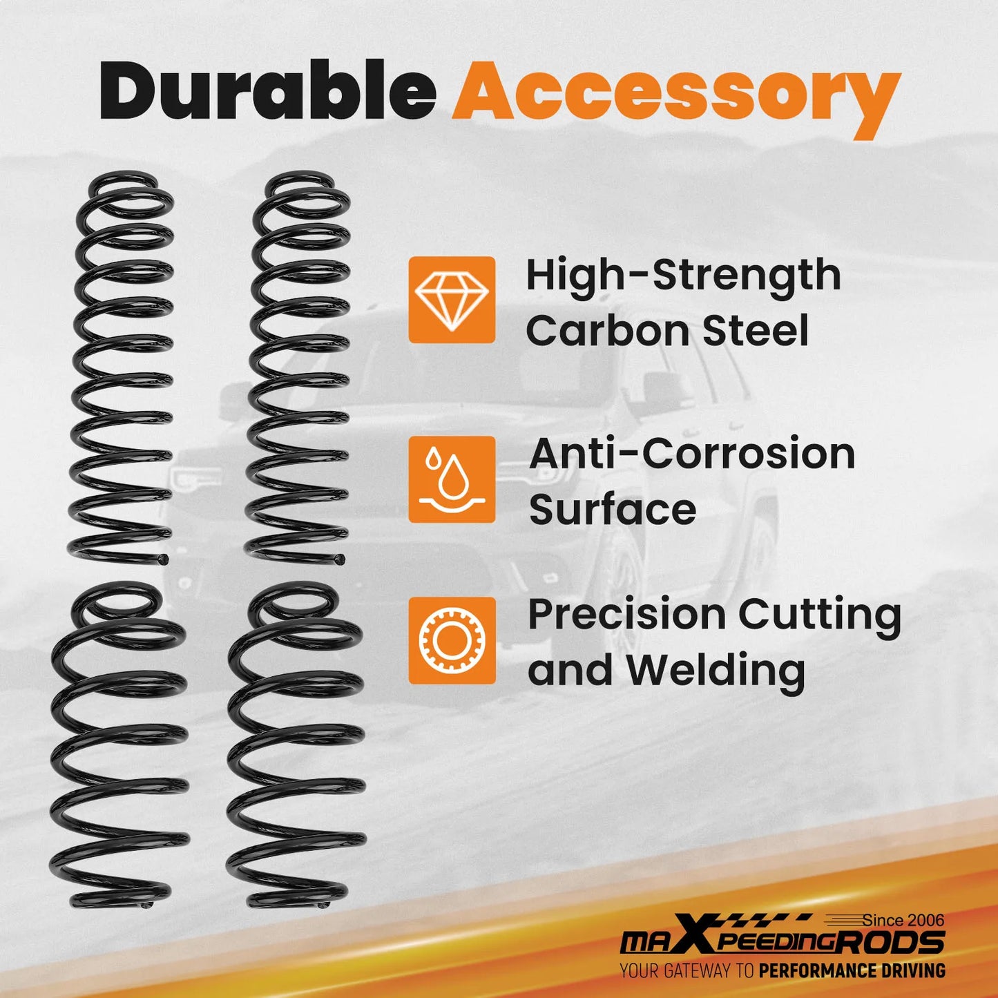 4” Lift Kit with Shock Absorbers – Fits Jeep Wrangler TJ 4WD (2003-2006)