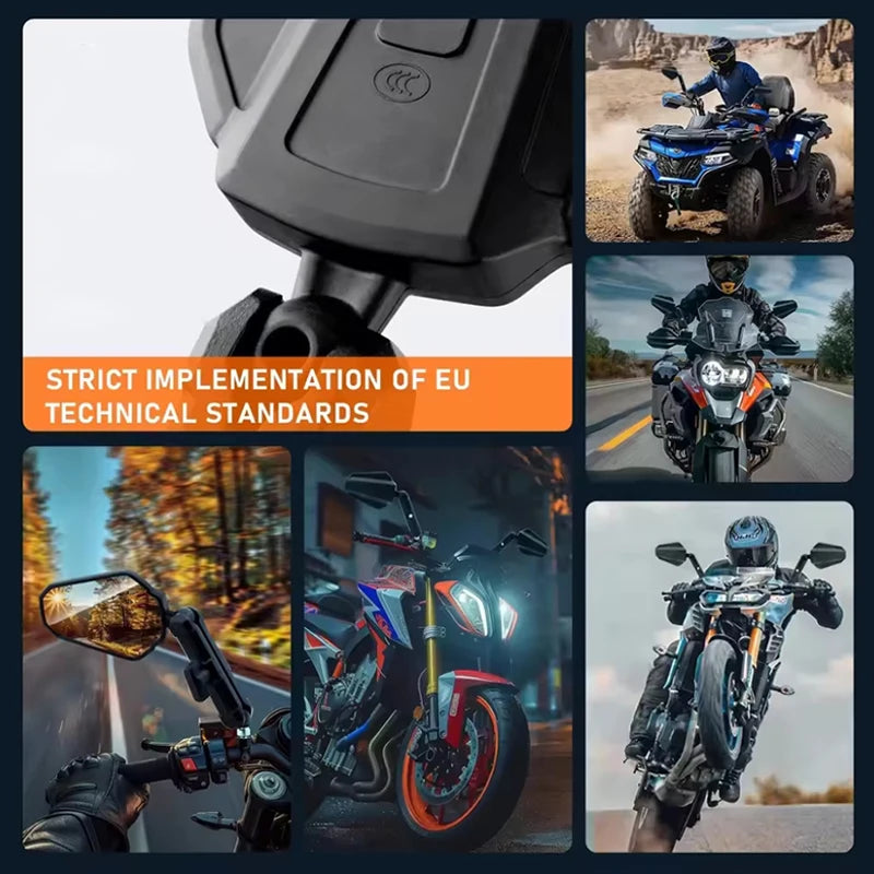 Universal Motorcycle Side Mirrors – Adjustable & Folding