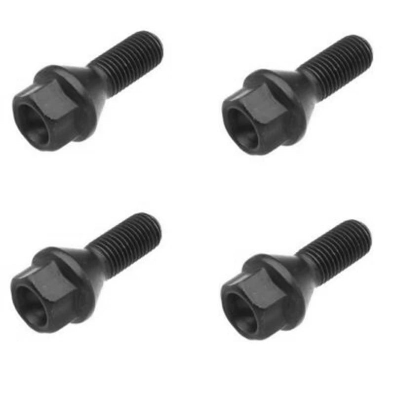 4Pcs Black Wheel Bolt Lug Nuts – For BMW E30, E36, E46, E60, E90