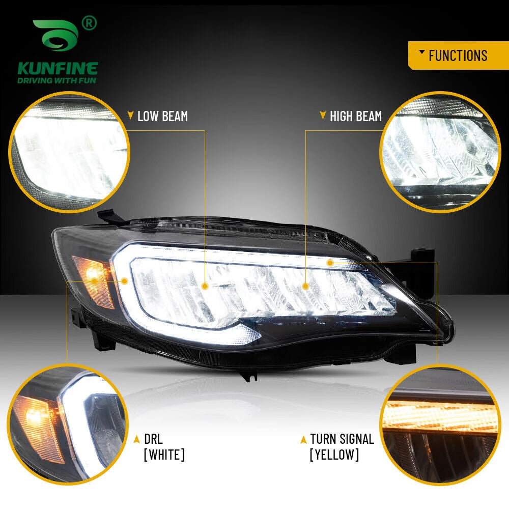 2PCs Car Headlight Assembly for Subaru Impreza WRX 2008-2014 – Left & Right