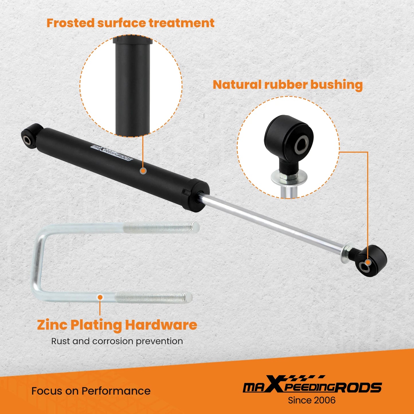 2.5" 2 1/2" Suspension Lift Kit Shocks For Ford