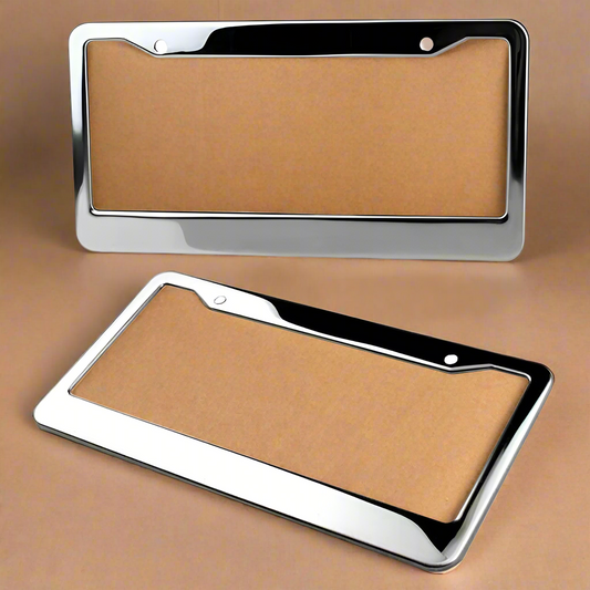 1pc Chrome Stainless License Plate Frame