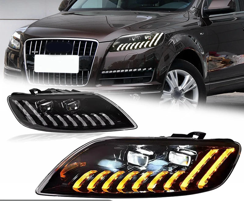 Headlights for Audi Q7 2006-2015 – Full LED Projector Lens Upgrade