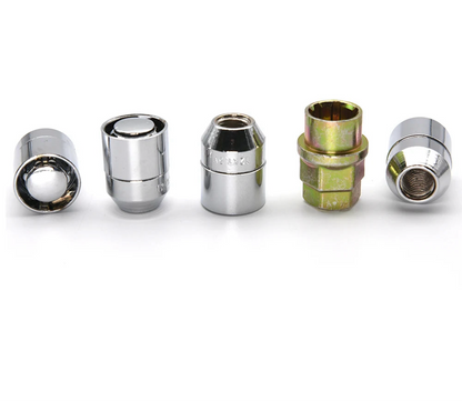 M12x1.5 Anti-Theft Steel Wheel Lock Lug Nuts – Chrome 4+1 Set for Toyota, Honda & Acura