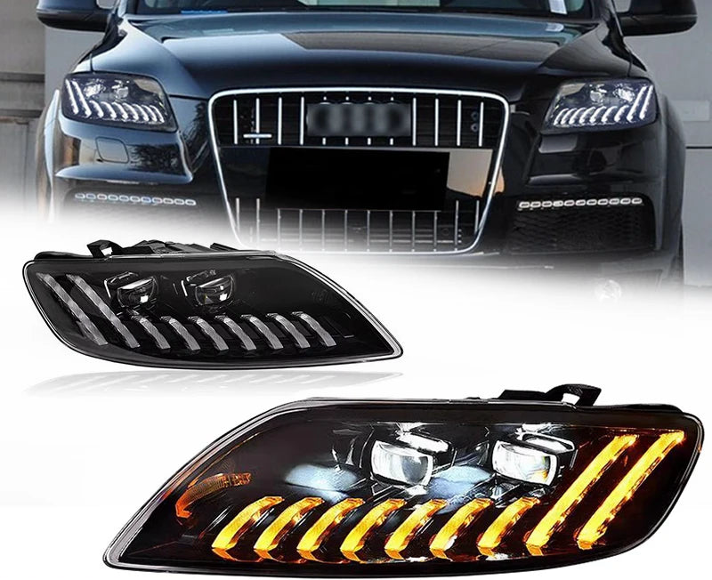 Headlights for Audi Q7 2006-2015 – Full LED Projector Lens Upgrade