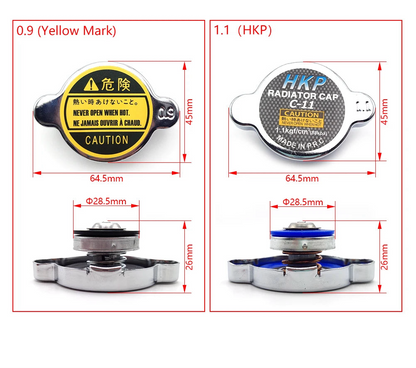 Motorcycle Radiator / Water Tank Cap Cover – 0.9 Bar / 1.1 Bar Safety Pressure Cap