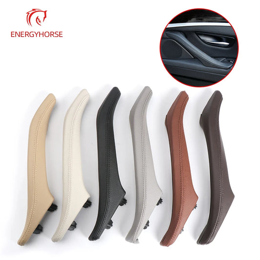 Left & Right Interior Passenger Door Leather Pull Handle Assembly for BMW F10/F11 5 Series