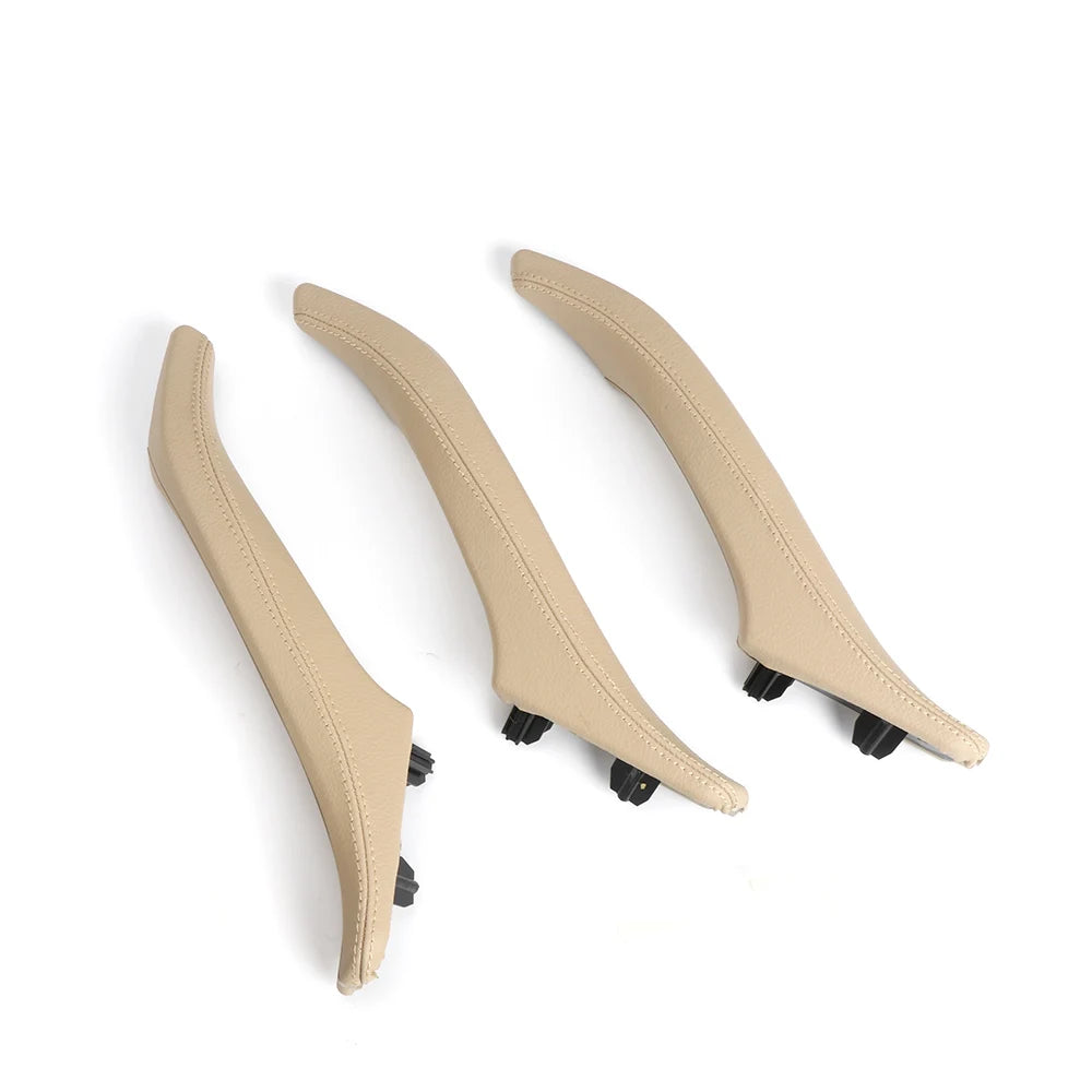 Left & Right Interior Passenger Door Leather Pull Handle Assembly for BMW F10/F11 5 Series