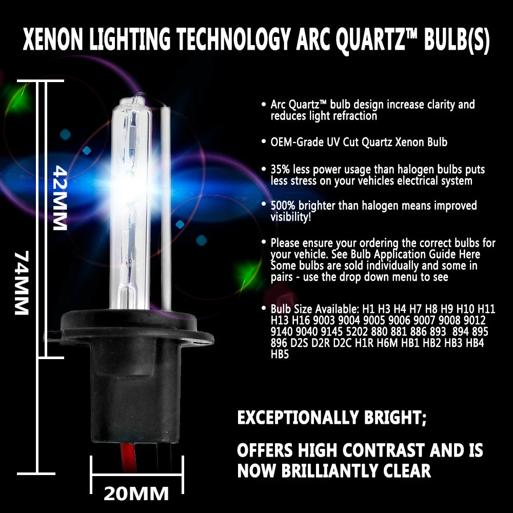 2Pcs 35W/55W HID Xenon Headlight Bulbs Kit