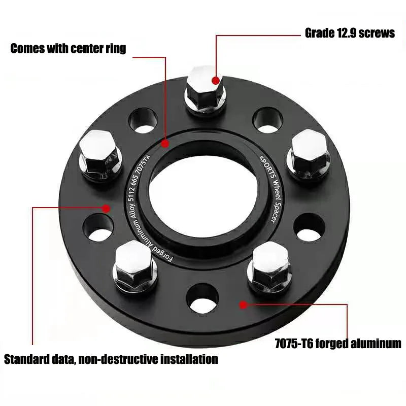 Wheel Spacers 5x112 Hubcentric – 20mm Aluminum Wheel Adapter (Set of 2/4)
