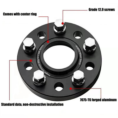 Wheel Spacers 5x112 Hubcentric – 20mm Aluminum Wheel Adapter (Set of 2/4)