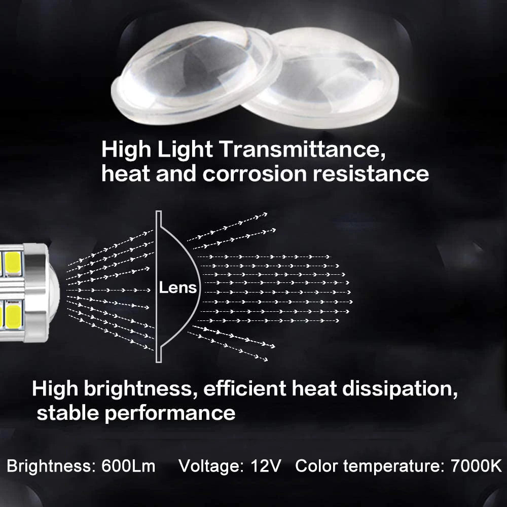 2/4/8PCS LED Car Bulbs – 1156/P21W & 1157/P21/5W – 12V 7000K