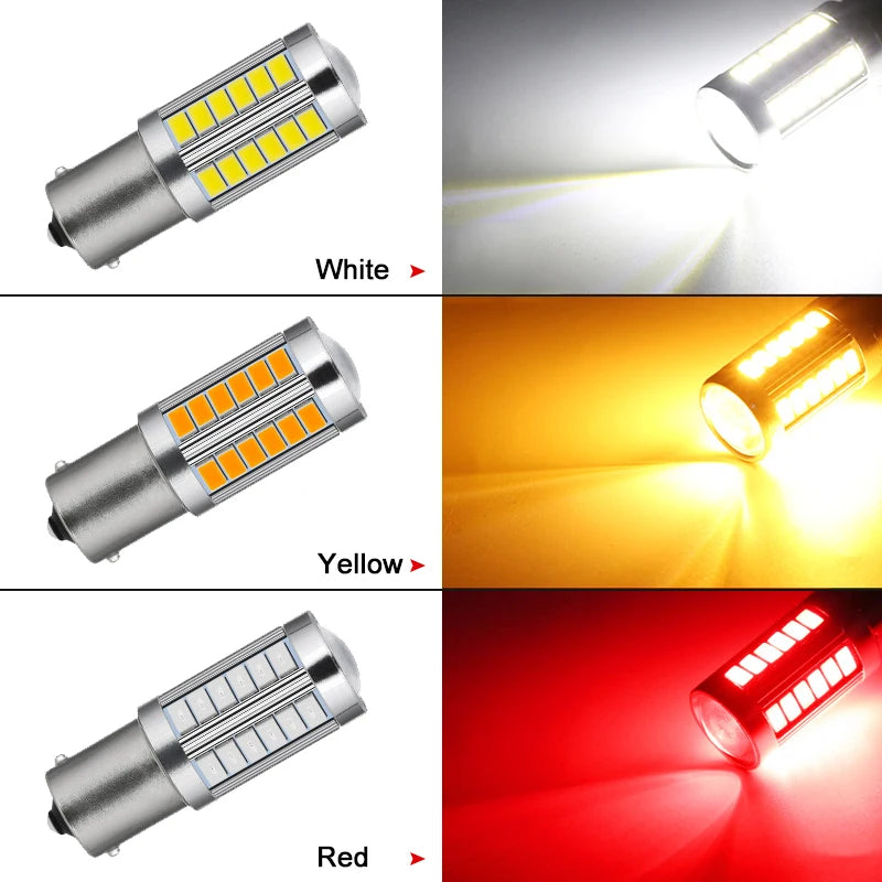 2/4/8PCS LED Car Bulbs – 1156/P21W & 1157/P21/5W – 12V 7000K