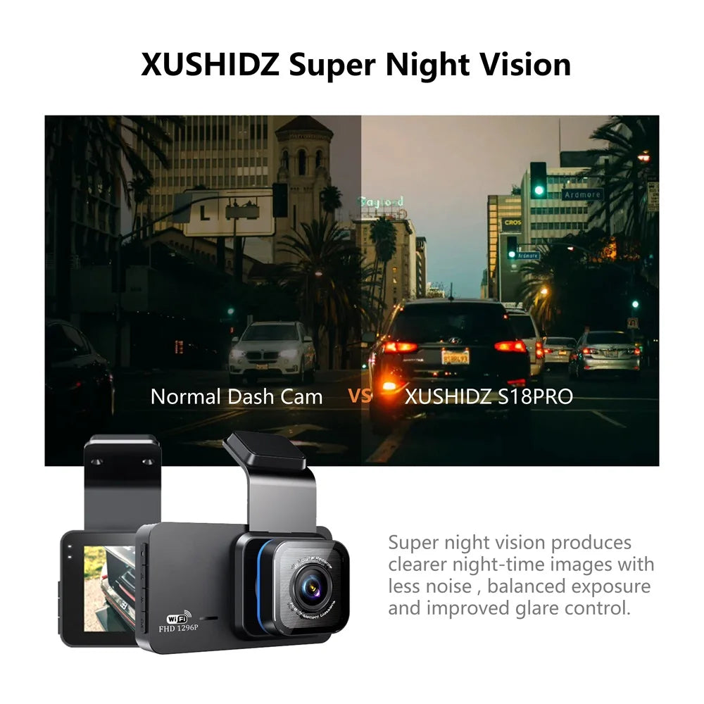 2K WIFI Car Dash Cam