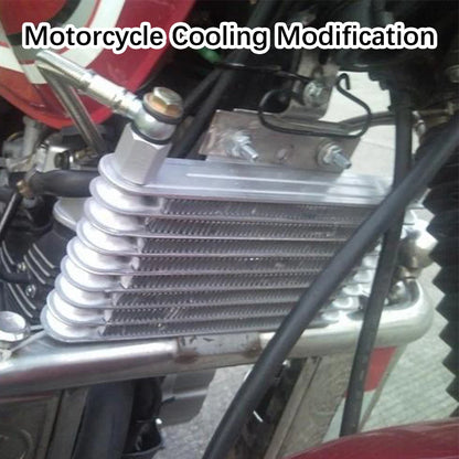 8-Row Transmission Radiator Oil Cooler – Aluminum Alloy Condenser for Motorcycle, ATV, Moto, Engine Cooling System