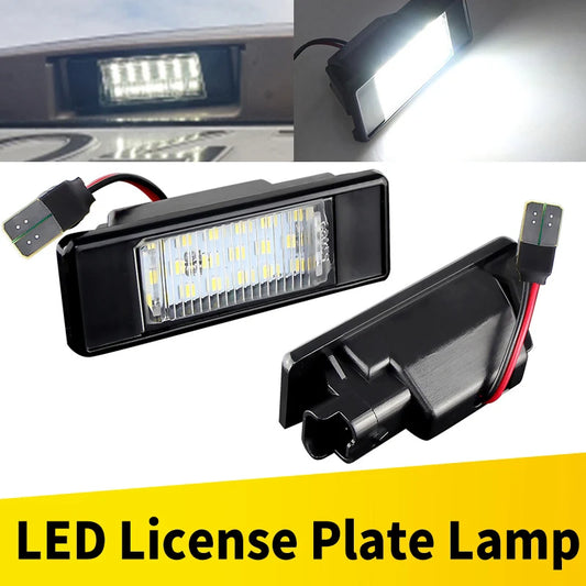 2Pcs 6000K White LED License Plate Lights