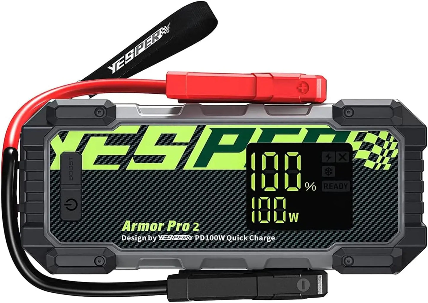 Car Battery Jump Starter 2500A Peak, 240Wh Portable Car Battery Charger & Power Bank