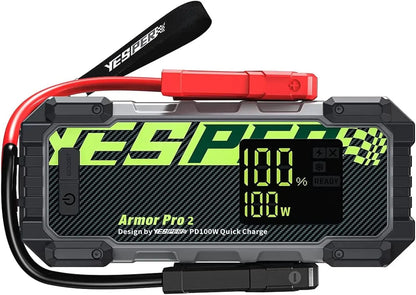 Car Battery Jump Starter 2500A Peak, 240Wh Portable Car Battery Charger & Power Bank