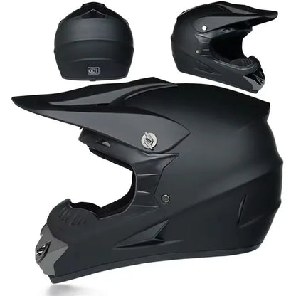 Motorcycle Downhill Full Face Helmet with Goggles – Motocross / MTB / Off-Road