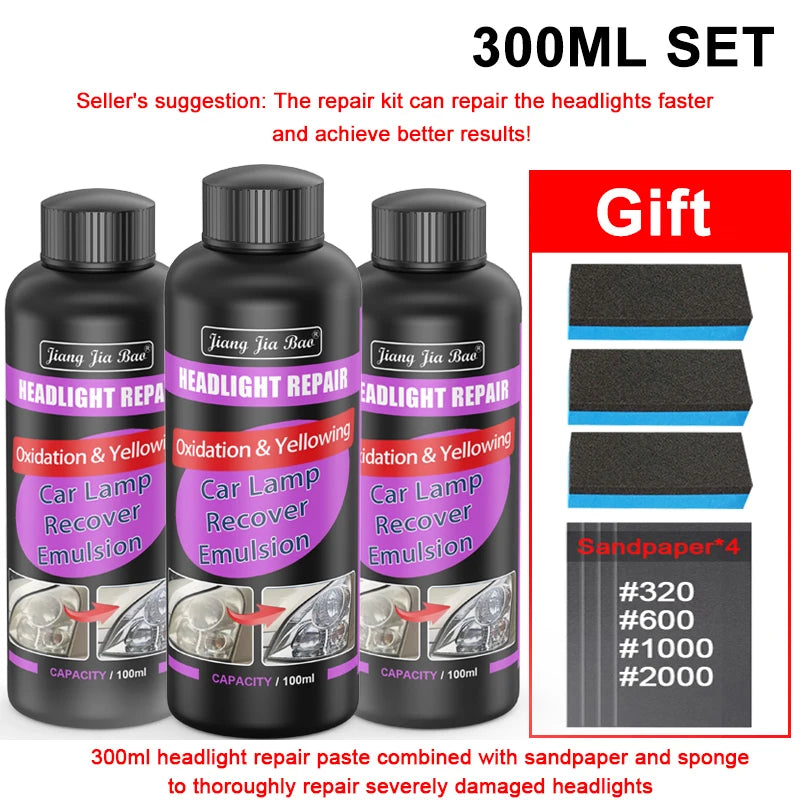 Car Headlight Restoration Polishing Kits