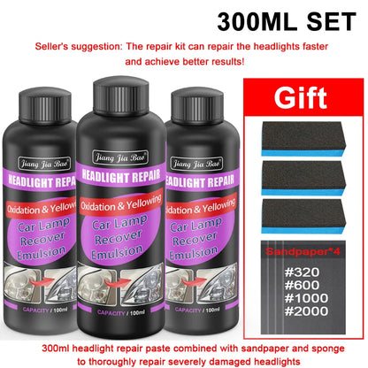 Car Headlight Restoration Polishing Kits