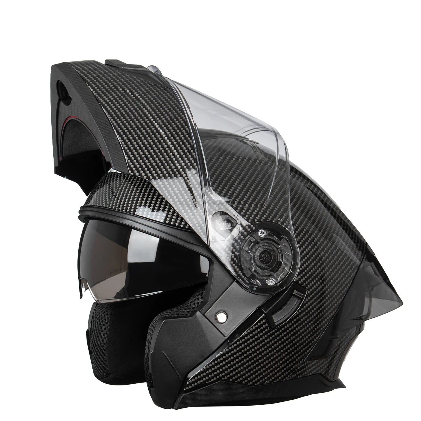 RUFI Double-Lens Motorcycle Helmet with Built-in Sun Visor – DOT Certified