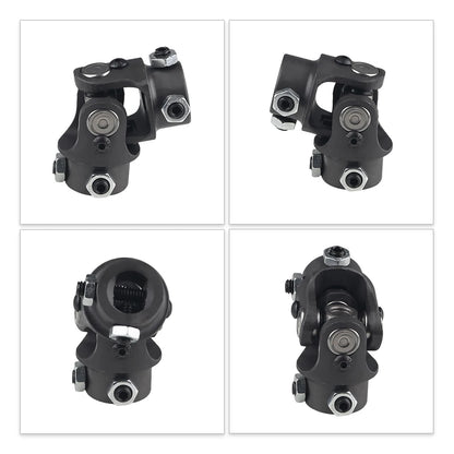Single Steering Shaft Universal U-Joint – 3/4” DD x 3/4” Round, 83mm (3-1/4”) Length, Black