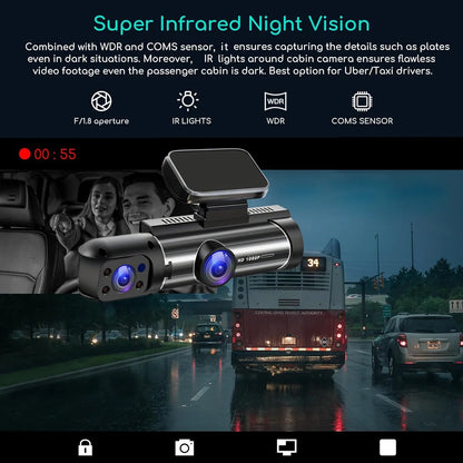 Dual Lens Car DVR Dash Camera