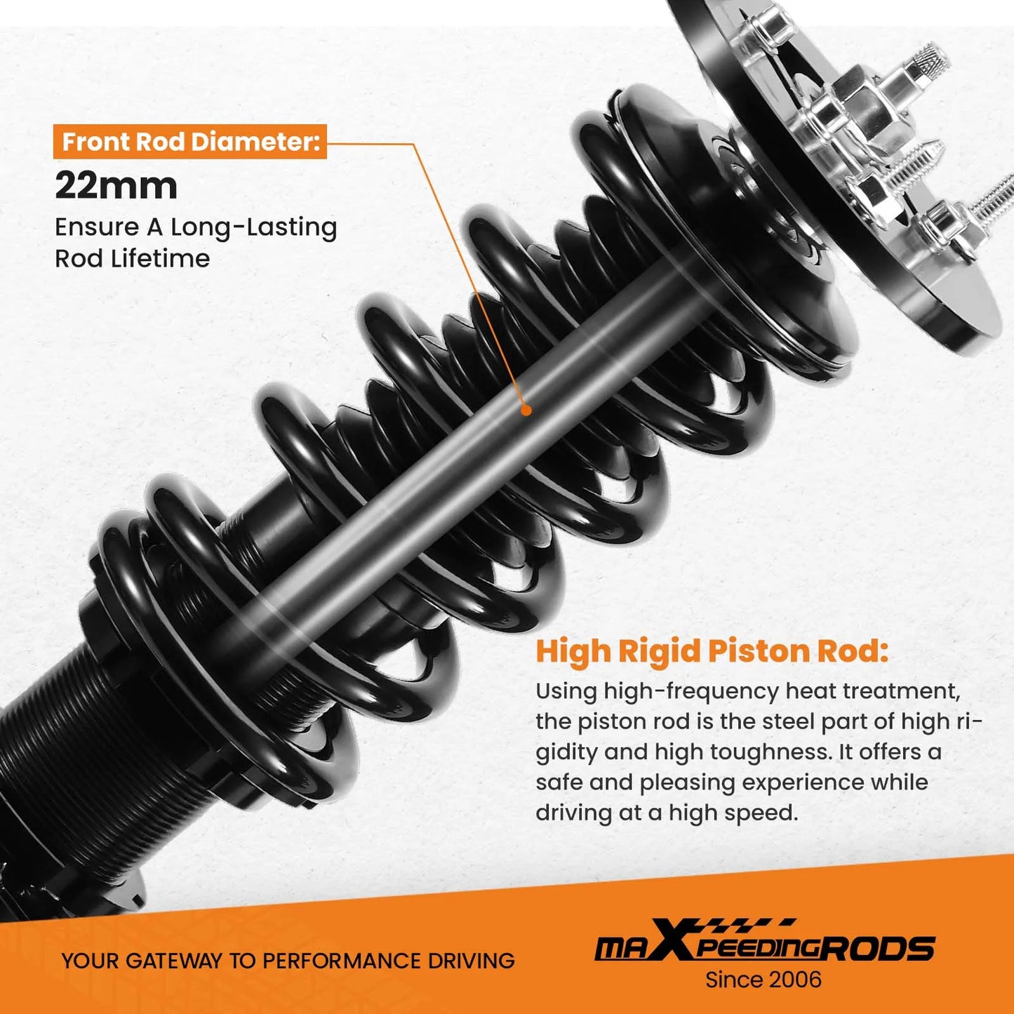 Coilovers 24-Way Adjustable Damper Struts Kit