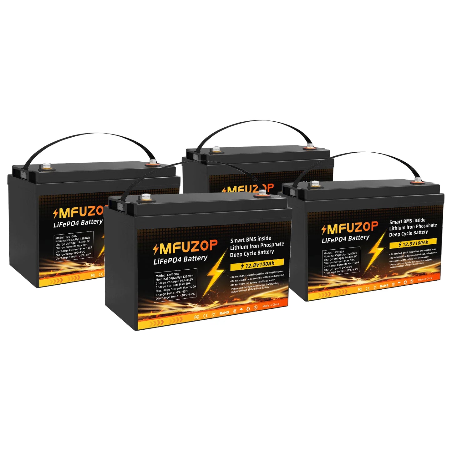 Lithium 12V 100Ah Rechargeable Battery – High-Capacity, Long-Lasting Power