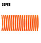20pcs Car Wheel Hub Reflective Sticker