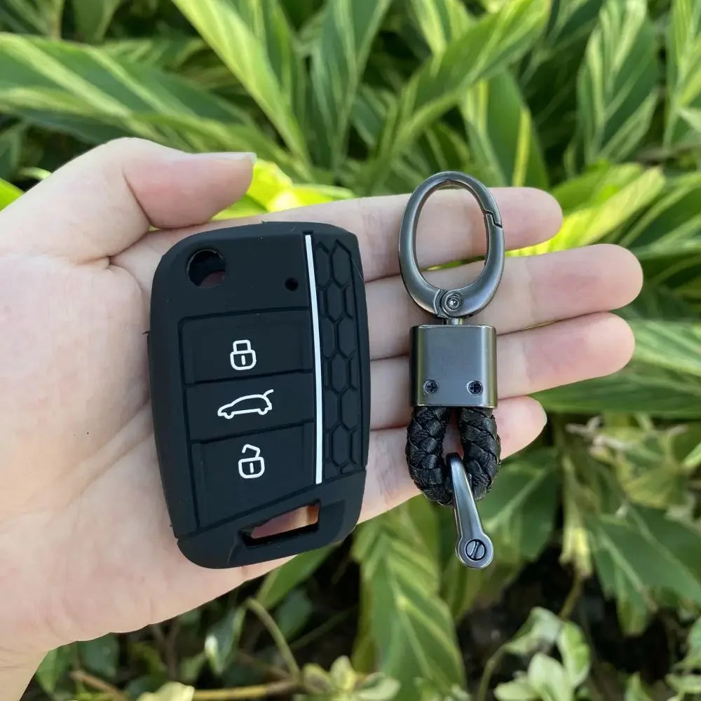 3 Button Silicone Car Key Case Cover