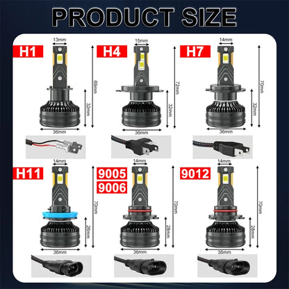 Dualvision H4 LED Headlights 800000LM