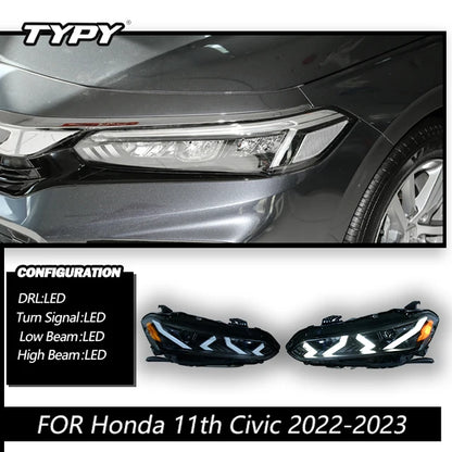 LED Headlight – 4-Lens Head Lamps for Honda Civic 11th Gen (2022-2023)