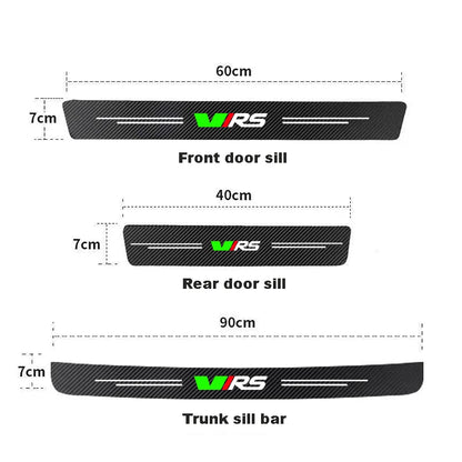 Auto Carbon Fiber Decals Stickers Car Door