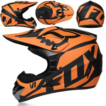 Motorcycle Downhill Full Face Helmet with Goggles – Motocross / MTB / Off-Road